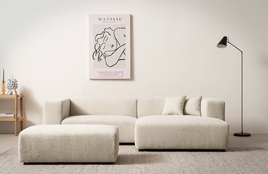 Home affaire Polsterecke »BAKELS, Ecksofa-Set mit Hocker, L-Form mit Schlaf günstig online kaufen