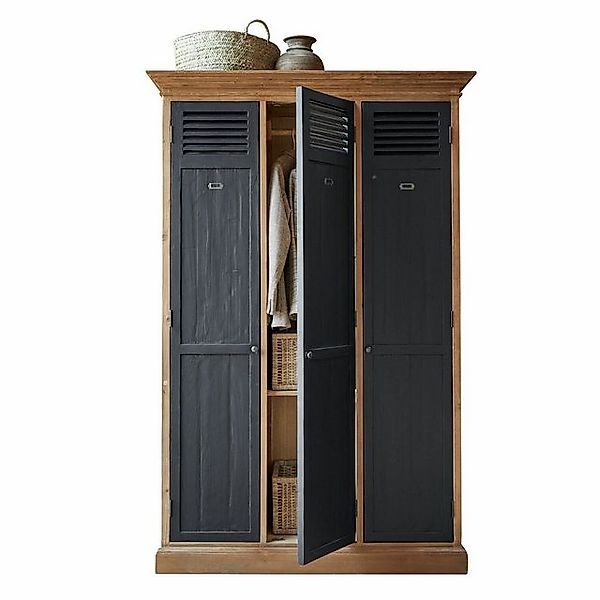 Mirabeau Kleiderschrank Schrank Hillcroft braun/schwarz günstig online kaufen