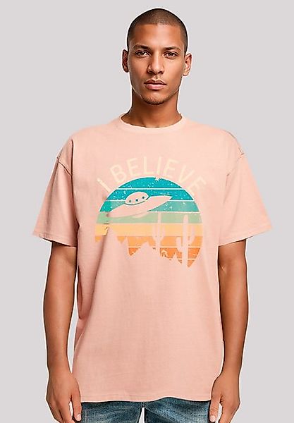 F4NT4STIC T-Shirt I Believe UFO Alien Sonnenuntergang Premium Qualität günstig online kaufen