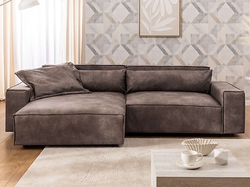 OTTO home Ecksofa »KINLEE Design-Sofa mit Recamiere rechts/links, Maße B/T/ günstig online kaufen