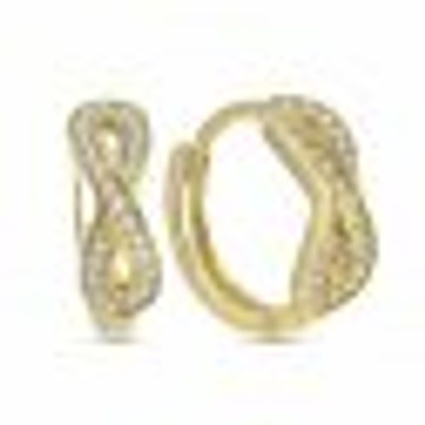 Creolen 925/- Sterling Silber vergoldet Unendlichkeitsohrring günstig online kaufen