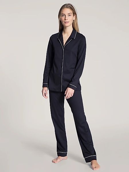 CALIDA Schlafanzug "Night Lovers", (2 tlg.), Shirt mit Knopfleiste, Baumwol günstig online kaufen