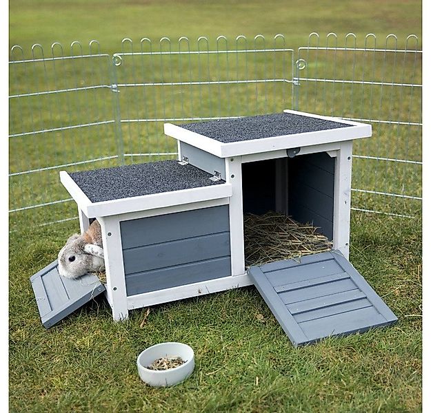 TRIXIE Kleintierstall Kleintierhaus grau/weiß günstig online kaufen