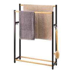 eluno Handtuchständer Badetuchhalter freistehend, mit 2 günstig online kaufen