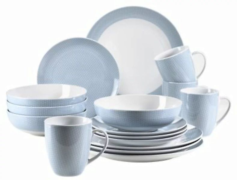 MÄSER Kitchen Time II Geschirr-Set, Porzellan blau günstig online kaufen