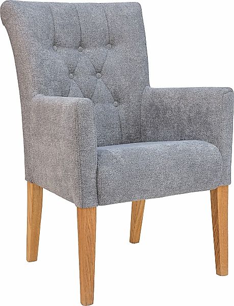 Home affaire Esszimmerstuhl "King" () Armlehnstuhl mit Knopfheftung, Polste günstig online kaufen