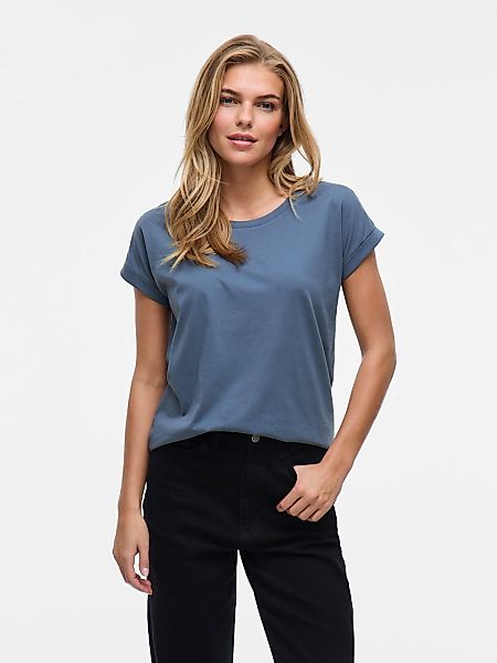 Vila Rundhalsshirt "VIDREAMERS NEW PURE T-SHIRT/SU-NOOS", Basic Damen-T-Shi günstig online kaufen