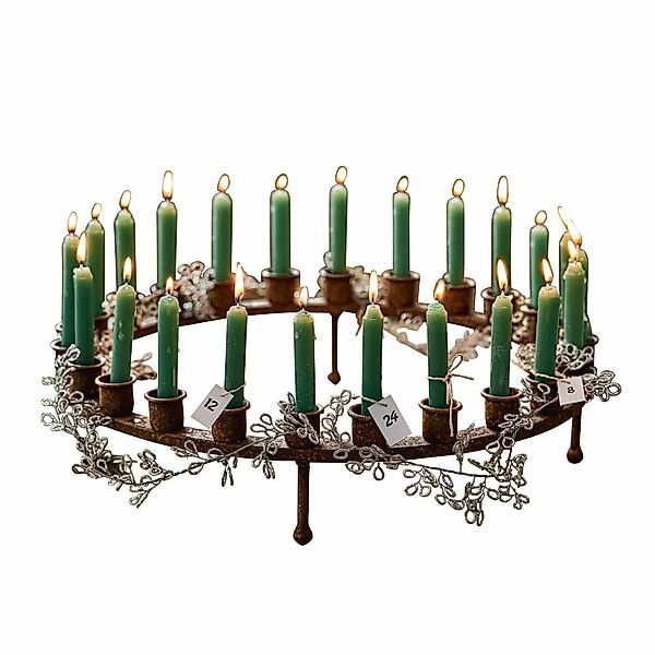 Mirabeau Adventskalender Kerzenkranz Margarit antikbraun günstig online kaufen
