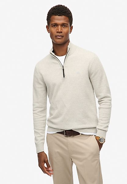 Superdry Strickpullover "ESSENTIALS COTTON HALF ZIP" günstig online kaufen