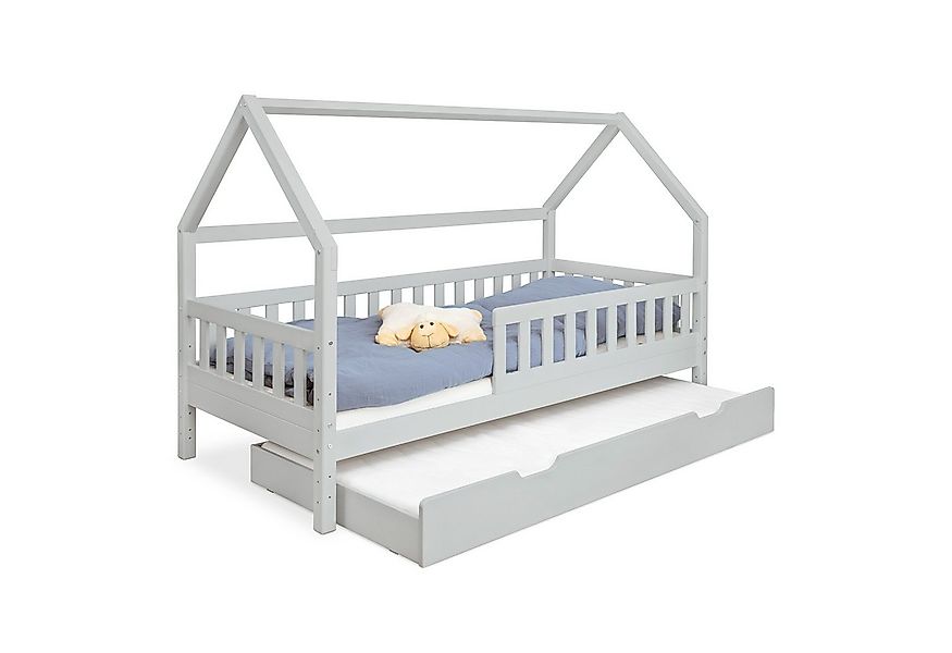 Ehrenkind Hausbett Lille aus massivem Kiefernholz (mit abnehmbarem Rausfall günstig online kaufen