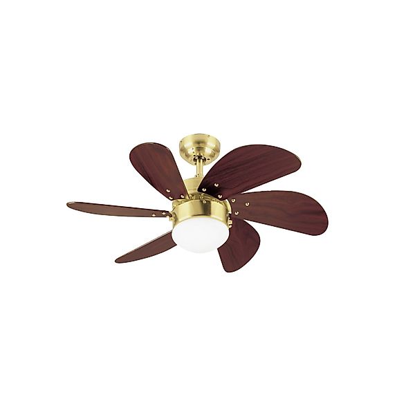 WESTINGHOUSE Deckenventilator Turbo Swirl Messing 76 cm mit Beleuchtung und günstig online kaufen