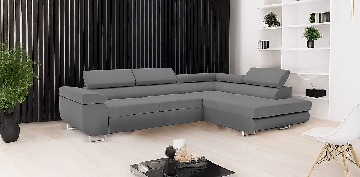 Goldstoff Ecksofa hochwertiges Sofa mit Schlaffunktion, günstig online kaufen