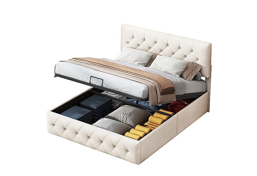 FUROKOY Polsterbett Boxspringbett Hydraulisches Doppelbett (1-tlg), 160x200 günstig online kaufen