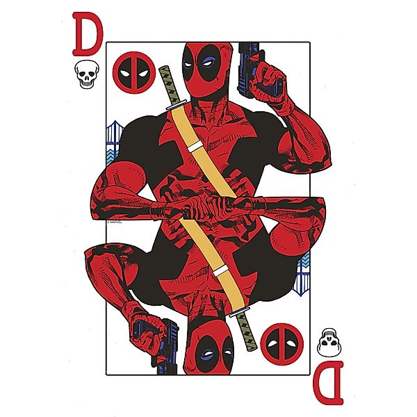 Komar Wandbild Marvel Deadpool Jack of All Trades 30 cm x 40 cm Rot günstig online kaufen