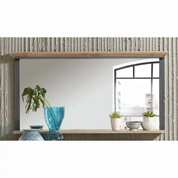Lomadox Spiegel mit Rahmen und Ablageboden JÜLICH-36 Landhaus Wandspiegel G günstig online kaufen