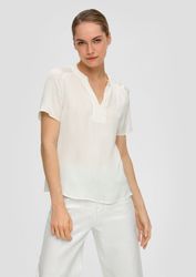 s.Oliver Kurzarmbluse Bluse Viskose-Bluse mit Tunika-Ausschnitt günstig online kaufen