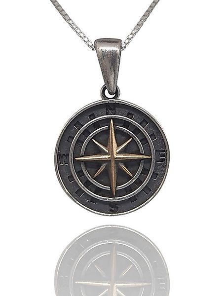 NAHLE Kette mit Anhänger Silber Kompass Kette (2-tlg., inkl. Schmuckbox), h günstig online kaufen