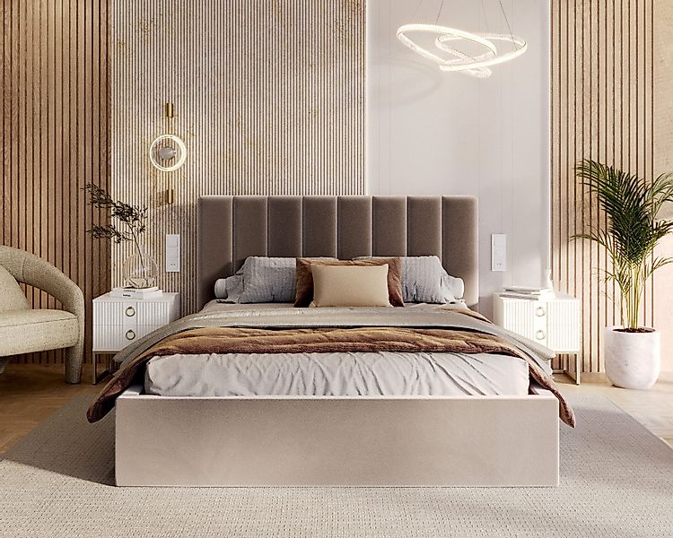 thematys Polsterbett Bett Stauraumbett Velours 90x200, günstig online kaufen