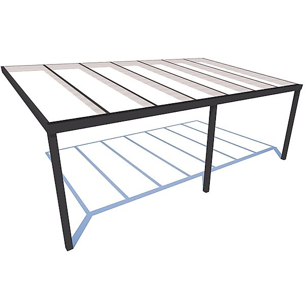 Schweng Terrassenüberdachung S350 in Anthrazit mit Polycarbonat in Klar ode günstig online kaufen