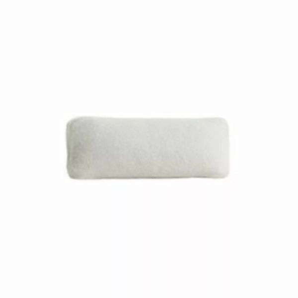 Kissen Lunam textil weiß / 50 x 35 cm - Bouclé-Stoff - Kartell - Weiß günstig online kaufen