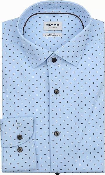 OLYMP Hemd Level 5 Druck Hellblau Extra Long Sleeves - Größe 41 günstig online kaufen