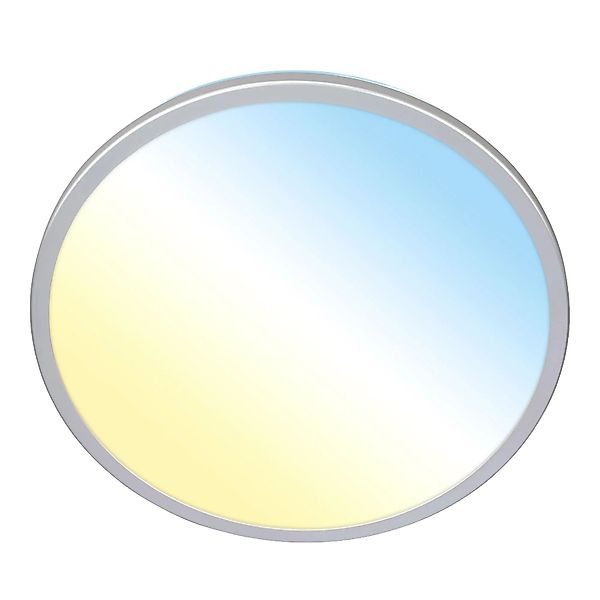 Briloner LED-Deckenleuchte Kada CCT Ultraflach Ø 42,2 cm x 2,8 cm Chrom Mat günstig online kaufen