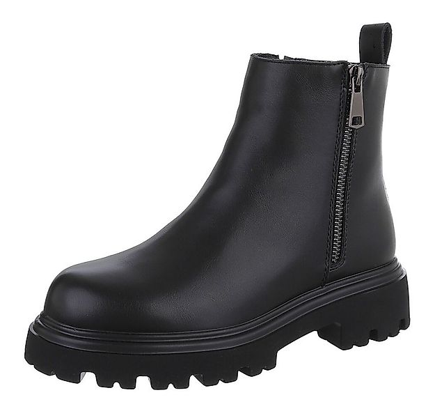 Ital-Design Echte Leder Boots mit Reißverschluss für Damen – Urban Style Pl günstig online kaufen