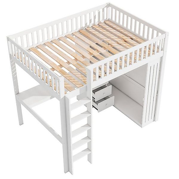 Gotagee Hochbett Gästebett 90x200cm Funktionsbett Jugendbett Holzbett Erwac günstig online kaufen