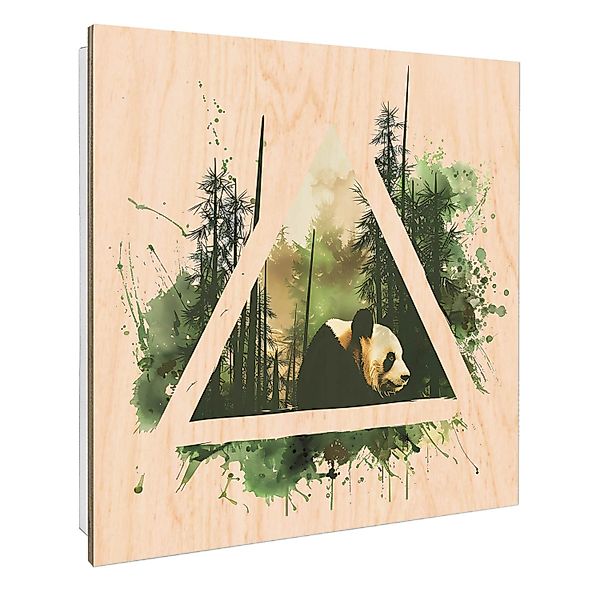 Banjado Großer Schlüsselbox Holz 30x30cm Weiß Scharnier Rechts 50 Haken Sch günstig online kaufen