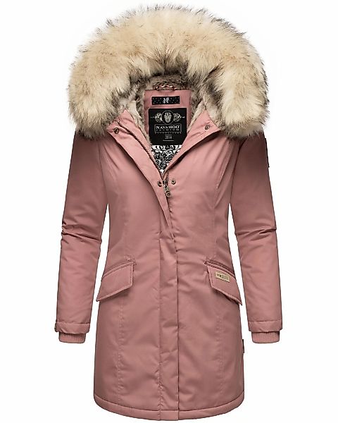 Navahoo Wintermantel "Cristal" stylischer Damen Winterparka mit Kunstfell-K günstig online kaufen