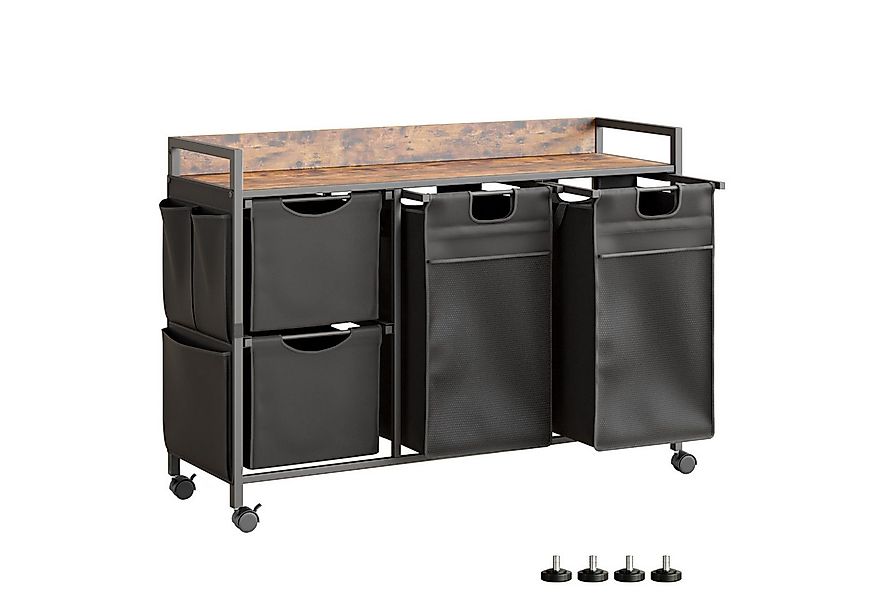 Mondeer Wäschekorb Metallgestell Wäschesammler (4 St., 150L), mit 4 abgetre günstig online kaufen