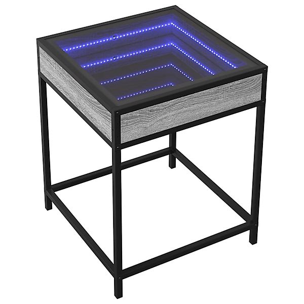 vidaXL Nachttisch mit Infinity-LED Grau Sonoma 40x40x51 cm 3284094 günstig online kaufen