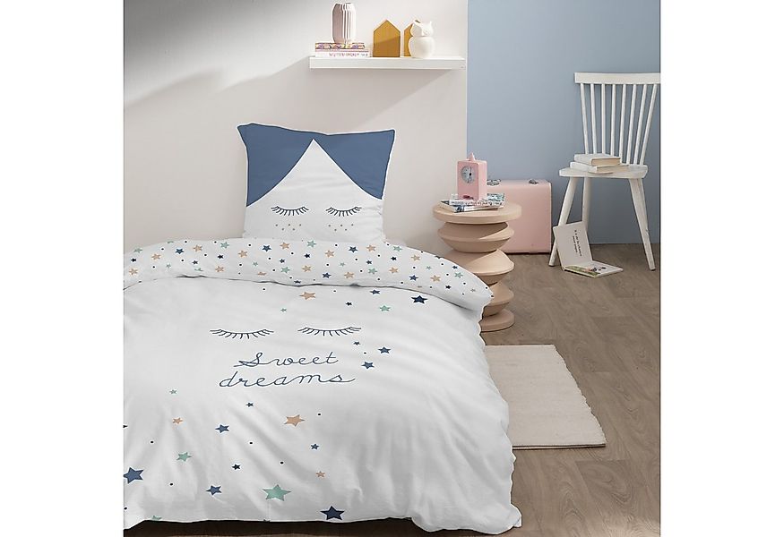 MTOnlinehandel Bettwäsche Sterne Kinderbettwäsche 135x200 + 80x80 cm, 100 % günstig online kaufen