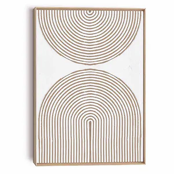 Reinders! Wandbild »Reliefbögen« Wohnzimmer - Beige - MDF - Abstrakt - 50x7 günstig online kaufen