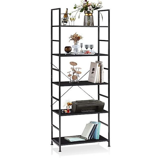 Refined Living Bücherregal Standregal mit 5 Ebenen Verdickte Platten Kratzf günstig online kaufen