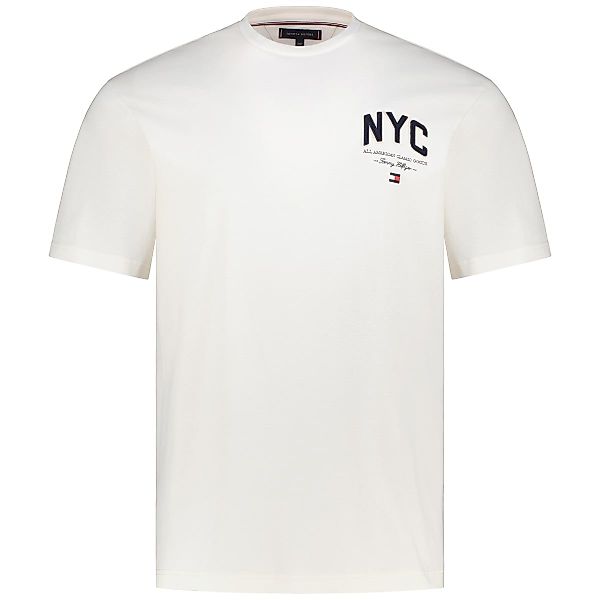 Tommy Hilfiger T-Shirt aus Baumwolle Farbe cremeweiß Größe: 3XL günstig online kaufen
