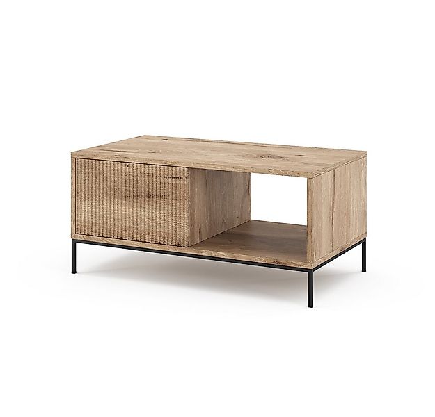 Vicco Couchtisch Eliza, Viking Oak, 90 x 50 cm mit einer Schublade günstig online kaufen