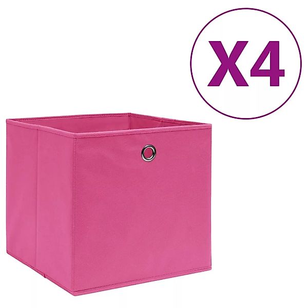 Aufbewahrungsboxen 4 Stk. Vliesstoff 28x28x28 Cm Rosa günstig online kaufen