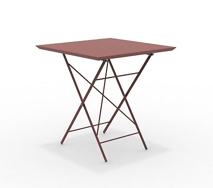 STEP - robuster Outdoortisch klappbar 70x70 cm terracotta günstig online kaufen