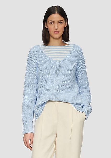 s.Oliver Longpullover Strickpullover Strickpullover im Relaxed Fit aus Baum günstig online kaufen