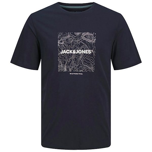 Jack & Jones Rundhalsshirt Große Größen Herren T-Shirt Logo-Frontprint JJLI günstig online kaufen