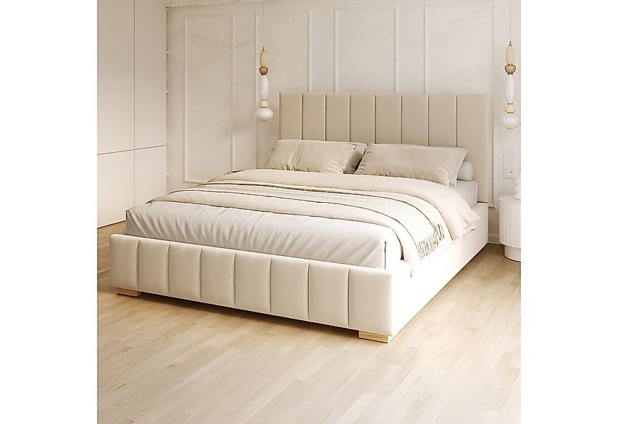 FDM Polsterbett DENTON modern mit Bettkasten MADE IN EU - mit hochwertigem günstig online kaufen