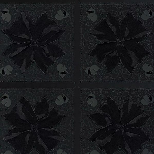Bricoflor Schwarze Tapete Elegant Ornament Vliestapete mit Mode Design aus günstig online kaufen
