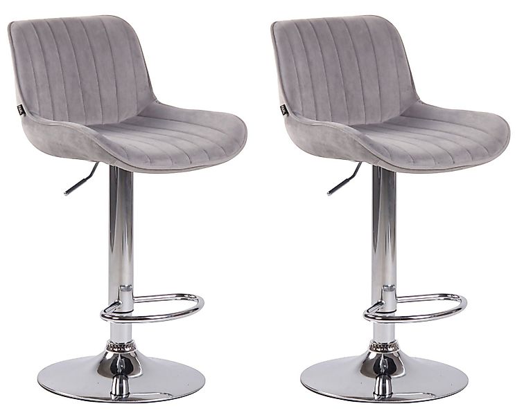 CLP Barhocker Lentini Samt (2er Set, günstig online kaufen