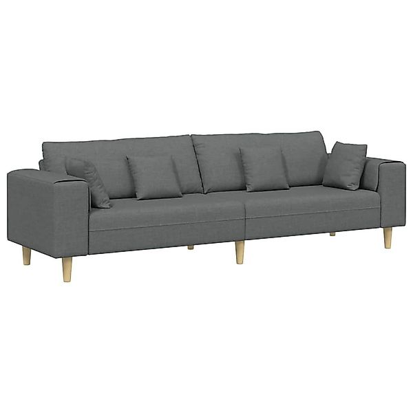 vidaXL Sofa Stoffsofa mit Kissen Dunkelgrau günstig online kaufen