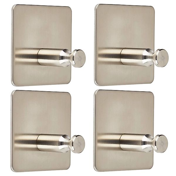 SOTECH 4er Set Garderobenhaken ARIA II Edelstahl Selbstklebend günstig online kaufen