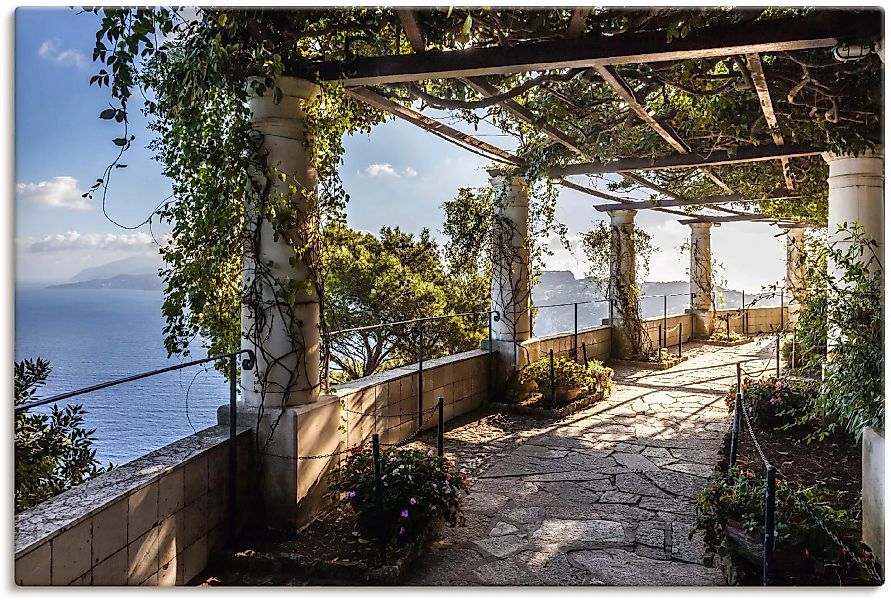 Artland Wandbild »Garten der Villa San Michele auf Capri«, Gebäude, (1 St.) günstig online kaufen
