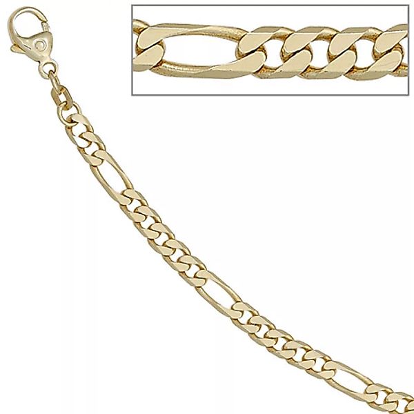 SIGO Figarokette 585 Gelbgold 4,4 mm 50 cm Gold Kette Halskette Goldkette K günstig online kaufen