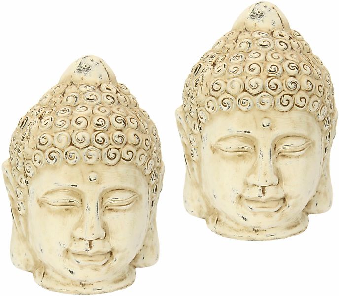 I.GE.A. Dekofigur "Buddha-Kopf", 2er Set günstig online kaufen