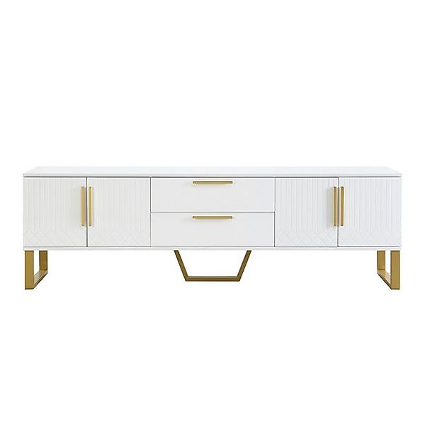 OKWISH TV-Schrank High-Gloss TV-Schrank mit kunstvollen Schnitzereien (Tür günstig online kaufen